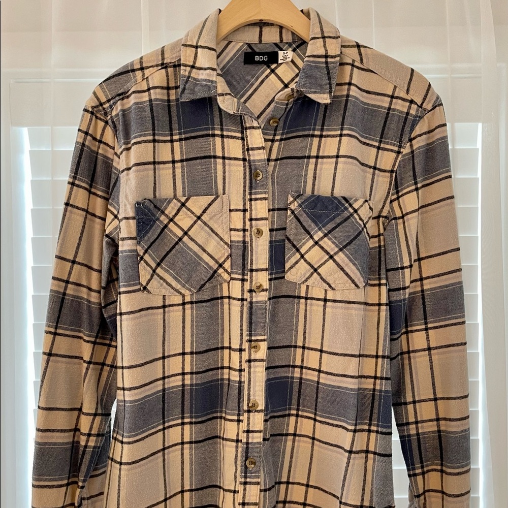 Urban Outfitters Blue Flannel Shirt